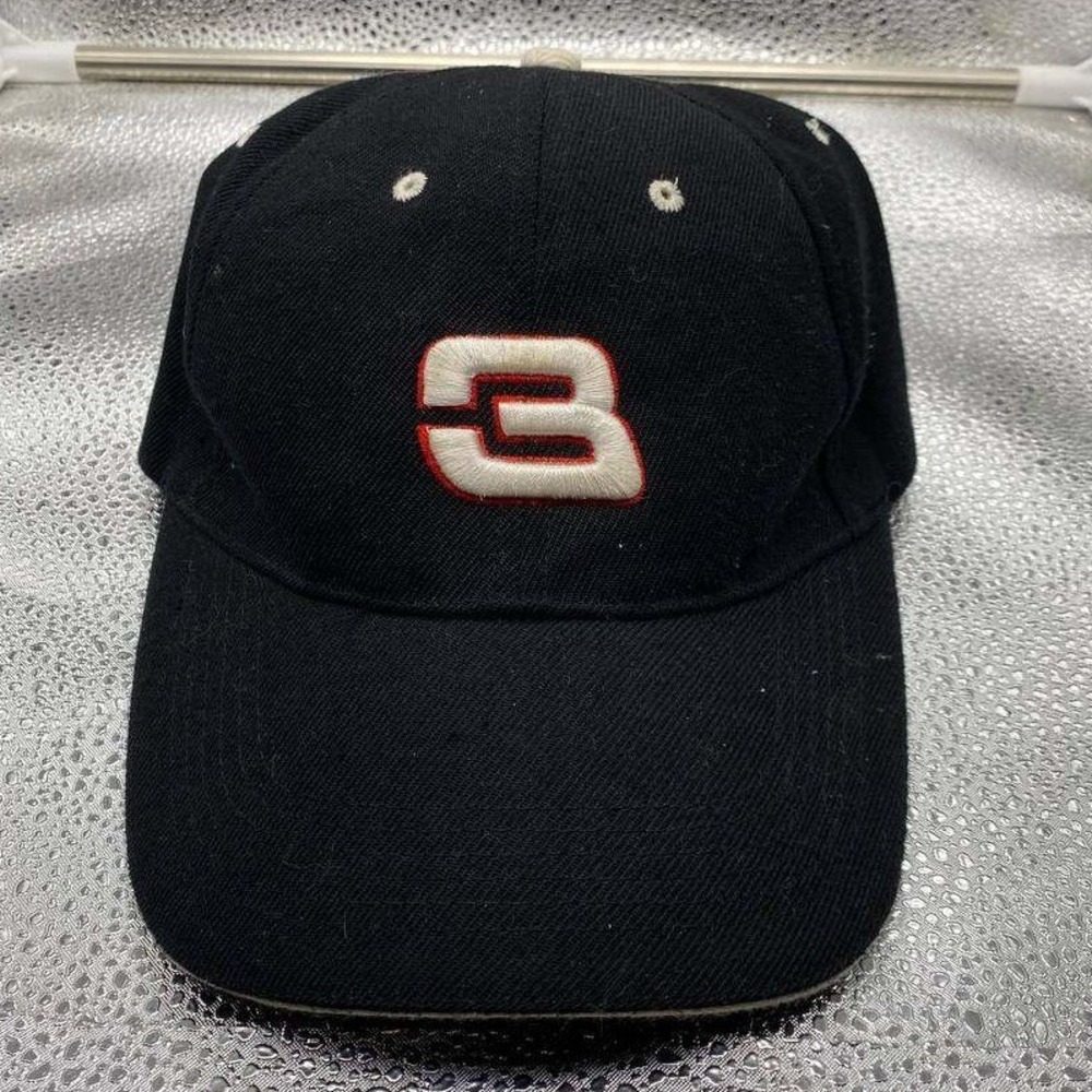 NASCAR Dale Earnhardt Sr Hat Mens OSFM Black #3 Intimidator Racing Baseball‎ Cap